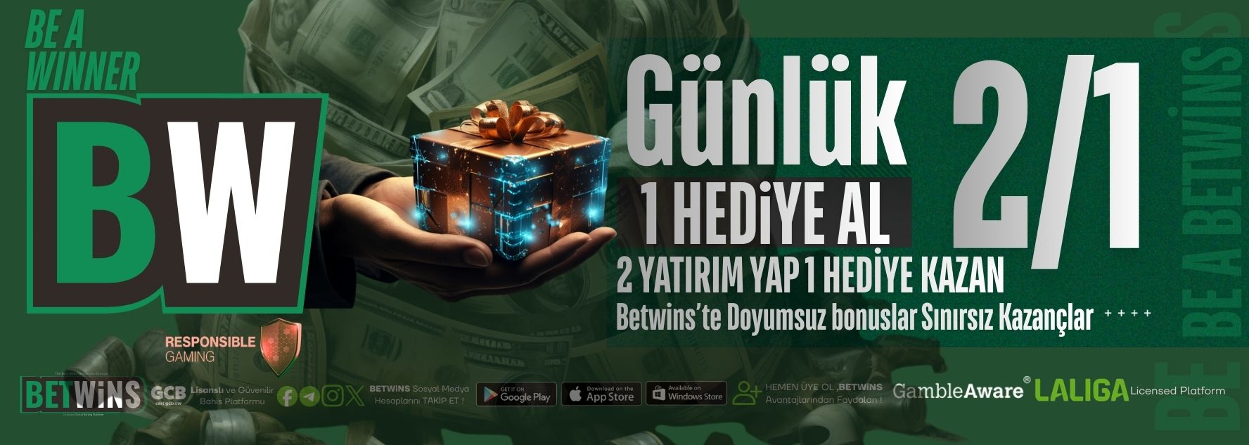 BETWİNS GÜNLÜK HEDİYE BONUSU